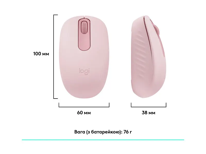 Миша Logitech M196 Bluetooth Rose (910-007461) - фото 6