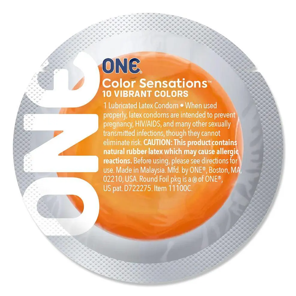 Набір презервативів ONE Color Sensations, 100 шт, кольорові, 10 кольорів, зі змазкою, паковання-тубус - фото 2