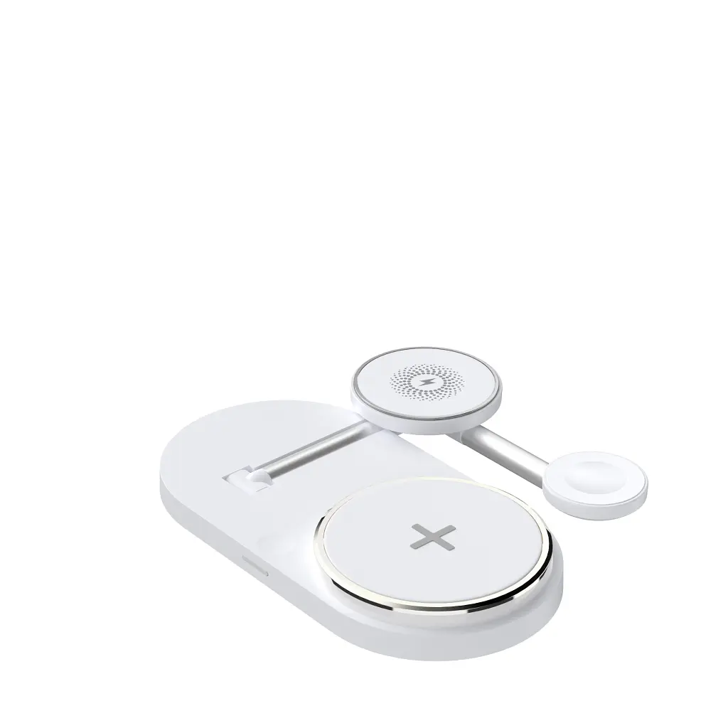 Зарядний пристрій Armorstandart Wireless Charging H101 3 in 1 Magnetic White (ARM78102) - фото 3