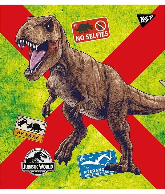 Зошит Yes Jurassic world, 18 аркушів в клітинку (766328) - фото 2