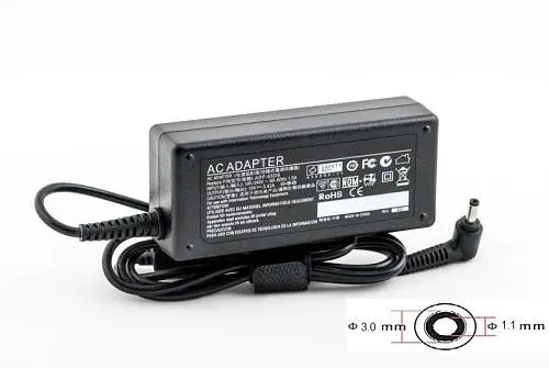 Блок живлення PowerPlant для ноутбуків Acer 19V, 3.42A, 65W, 3.0x1.1 (AC65F3011)