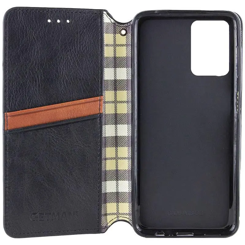 Кожаный чехол-книжка Getman Cubic (PU) для Motorola Moto G06 Черный - фото 4