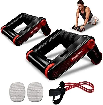 Ролери для фітнесу та спорту Lutino Wheel rollers push up Bars Workout - фото 4