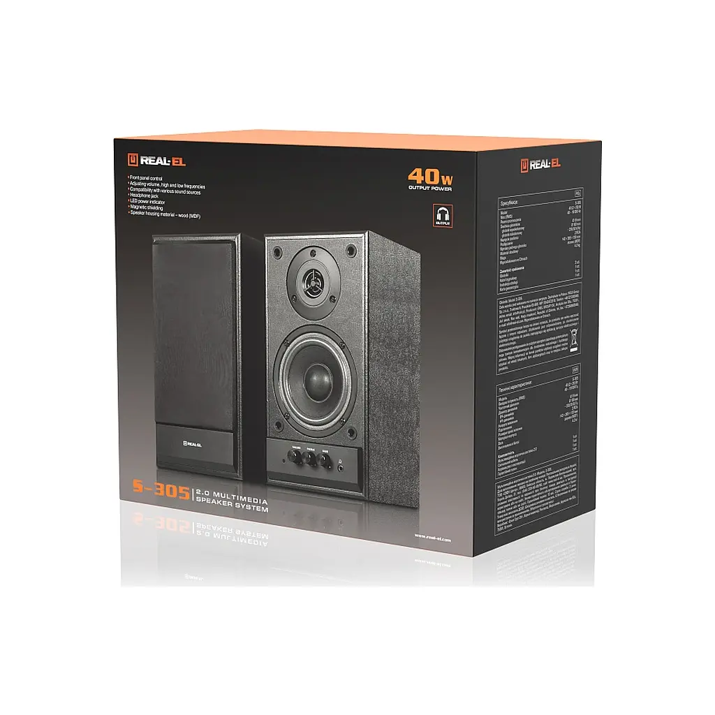 Акустическая система REAL-EL S-305 Black (EL121200012) - фото 10