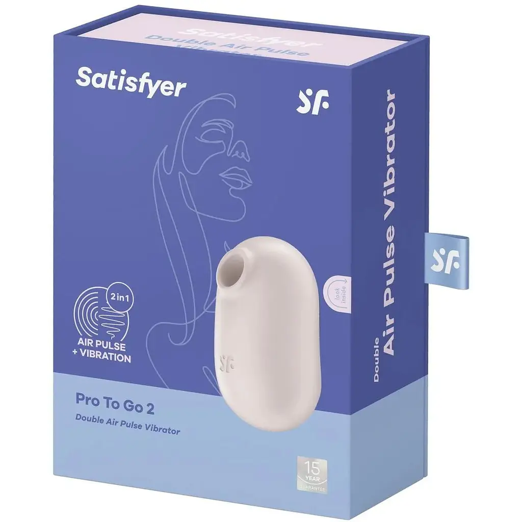 Вакуумний стимулятор Satisfyer Pro To Go 2 Бежевий - фото 7