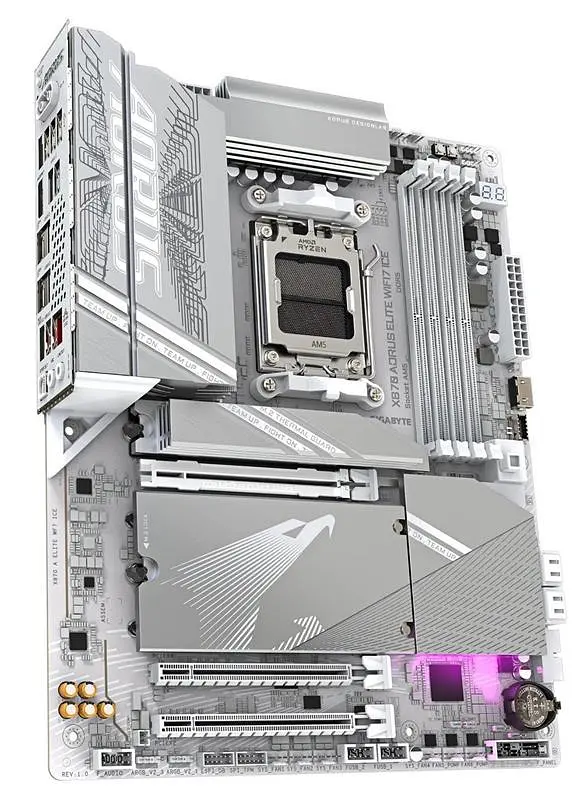 Материнская плата Gigabyte X870 Aorus Elite WiFi7 Ice Socket AM5 - фото 3