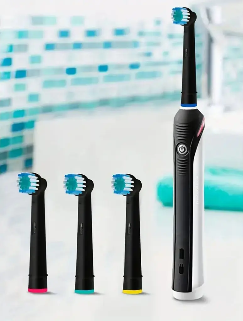Змінні насадки для електричної зубної щітки Oral-B 4 шт., підходять для Precision Clean, Advance Power та ін. Чорні - фото 6