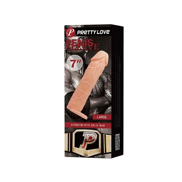 Насадка на пеніс Pretty Love Penis Sleeve Flesh 7" 18 см тілесний - фото 7