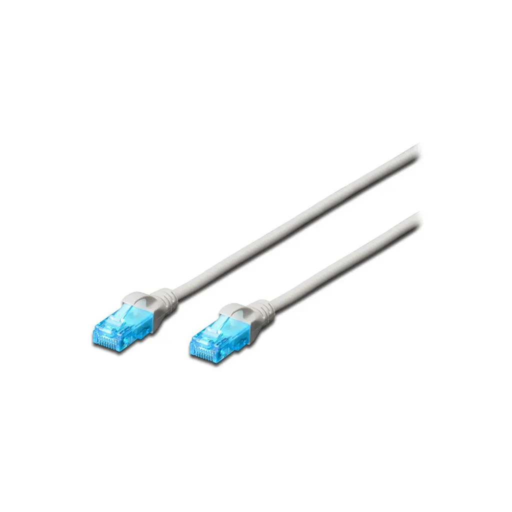 Патч-корд Digitus 3м, UTP, cat.5e, AWG 26/7, CCA, PVC, grey (DK-1512-030)