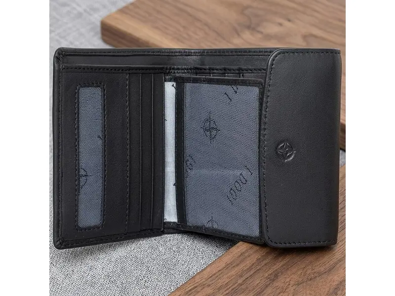 Гаманець жіночий натуральна шкіра Cortina 5087 nero Чорний 13,5x10 см TONY PEROTTI acs0032595 - фото 5