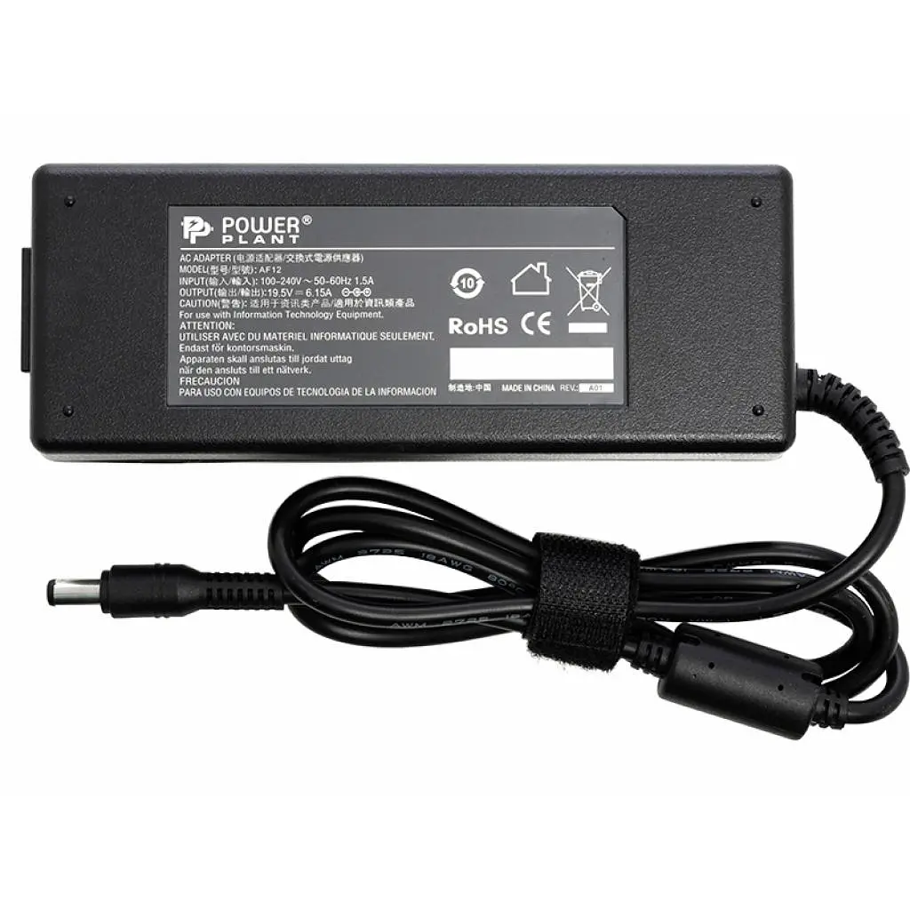 Блок живлення для ноутбука PowerPlant IBM/LENOVO 220V, 19.5V 120W 6.15A (6.3*3.0) (IB120G6330)