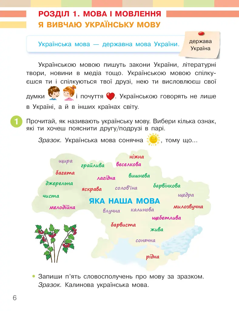 Українська мова та читання. 3 клас. Підручник. Частина 1 - фото 3