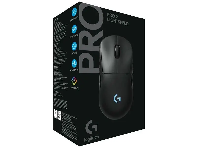 Миша Logitech PRO 2 Lightspeed Black (910-007295) - фото 4