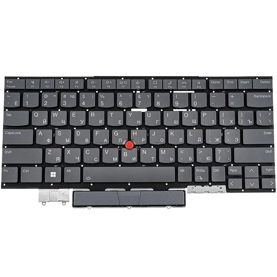 Клавіатура для ноутбука LENOVO (ThinkPad: X1 Yoga 7th Gen) rus, storm grey, підсвічування клавіш, без фрейму - фото 2