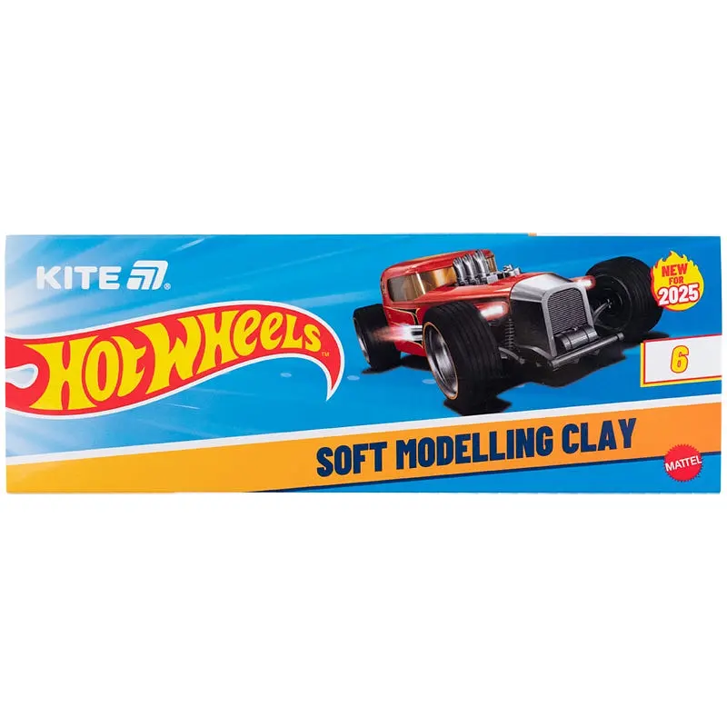 Пластилін восковий Kite Hot Wheels 6 кольорів 120 г (HW25-081) - фото 2