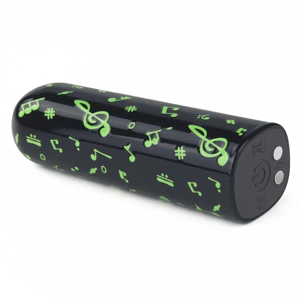Вібратор для клітора Lovetoy Music Massager Glow In The Dark 8.5 см чорний - фото 2