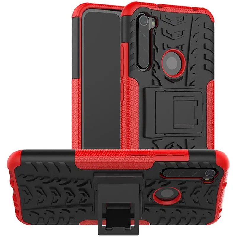 Чохол-накладка Toto Dazzle Kickstand 2 in 1 Case Xiaomi Redmi Note 8 Red - фото 2