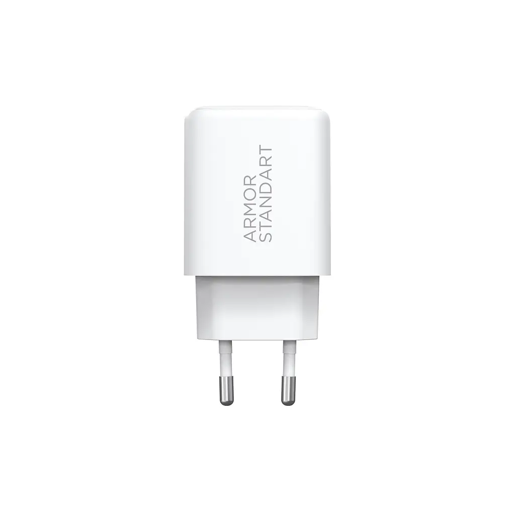 Зарядний пристрій Armorstandart Poweraze 25W GaN Type-C + USB-A White (ARM87067) - фото 2