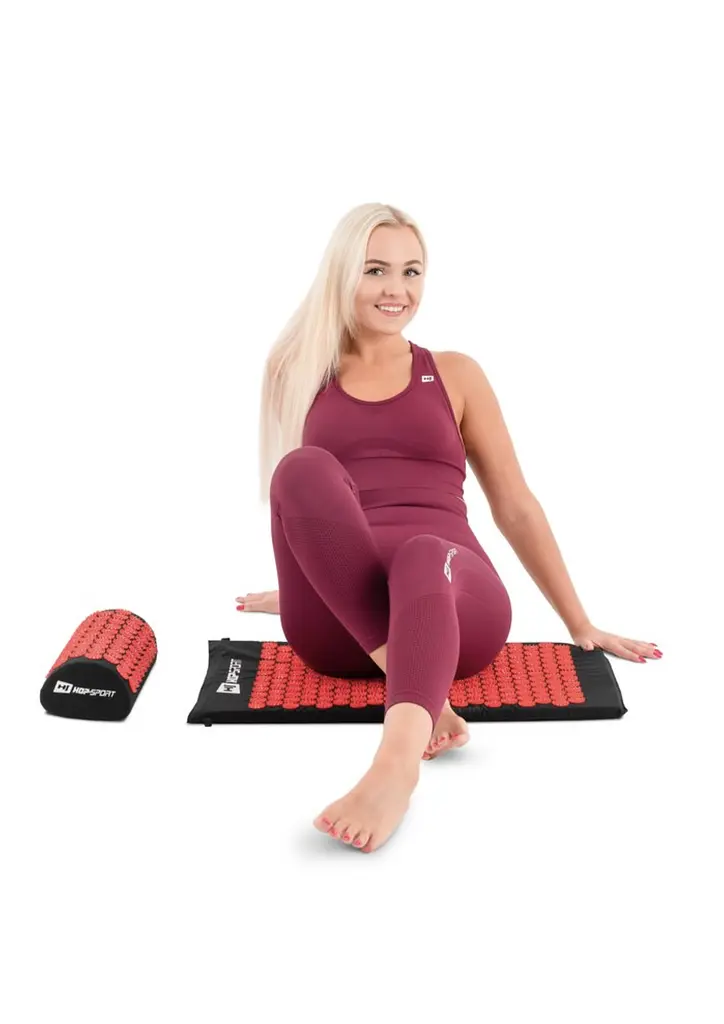 Подушка для акупунктури Hop-Sport HS-C037AP (Аплікатор Кузнєцова) чорно-червона - фото 6
