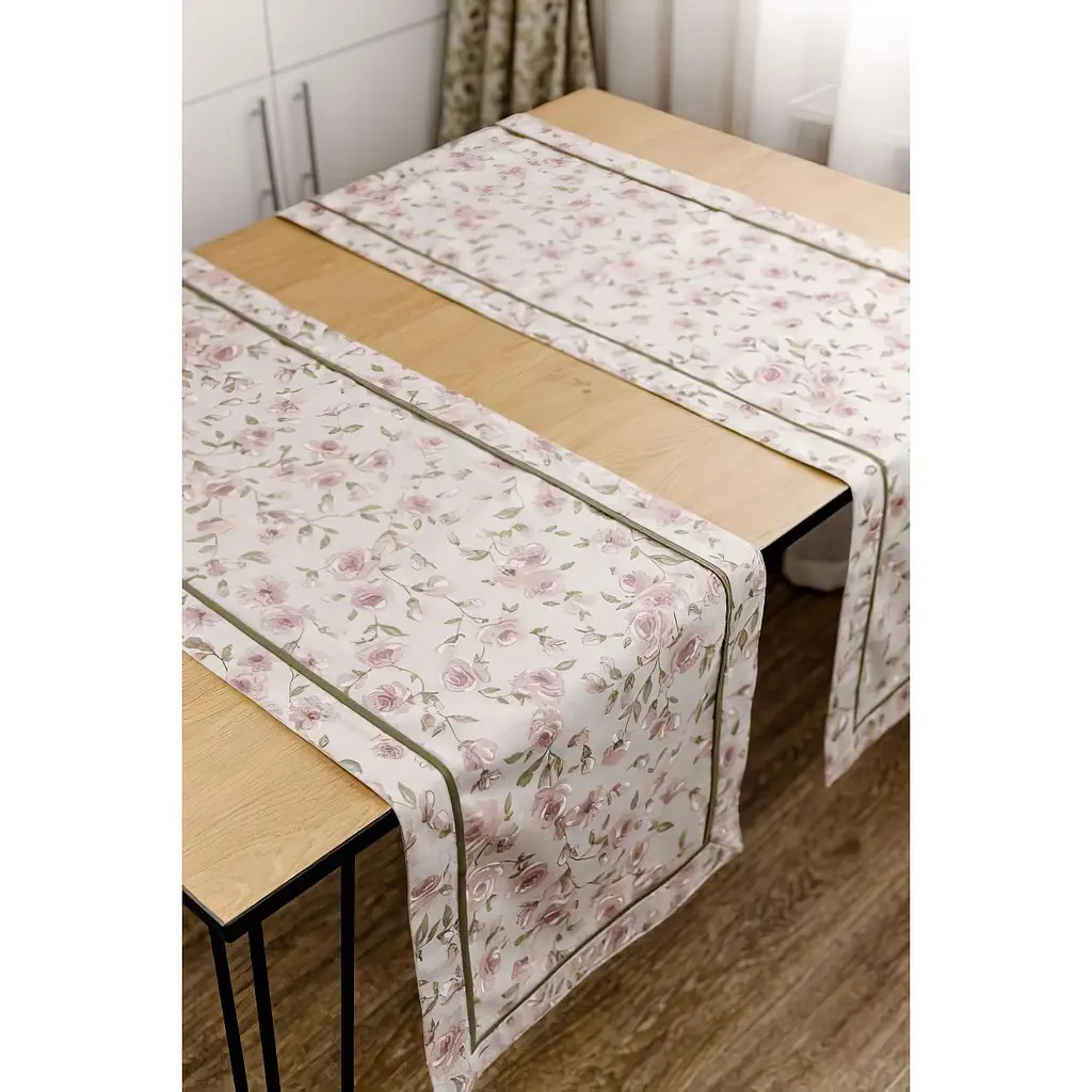 Раннер Прованс Тереза ​​цветочка с двойным кантом 140х40 см (34454) - фото 2