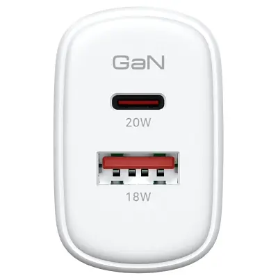 Зарядний пристрій Armorstandart 1xUSB-C + 1xUSB 20W GaN white (ARM89531) - фото 6