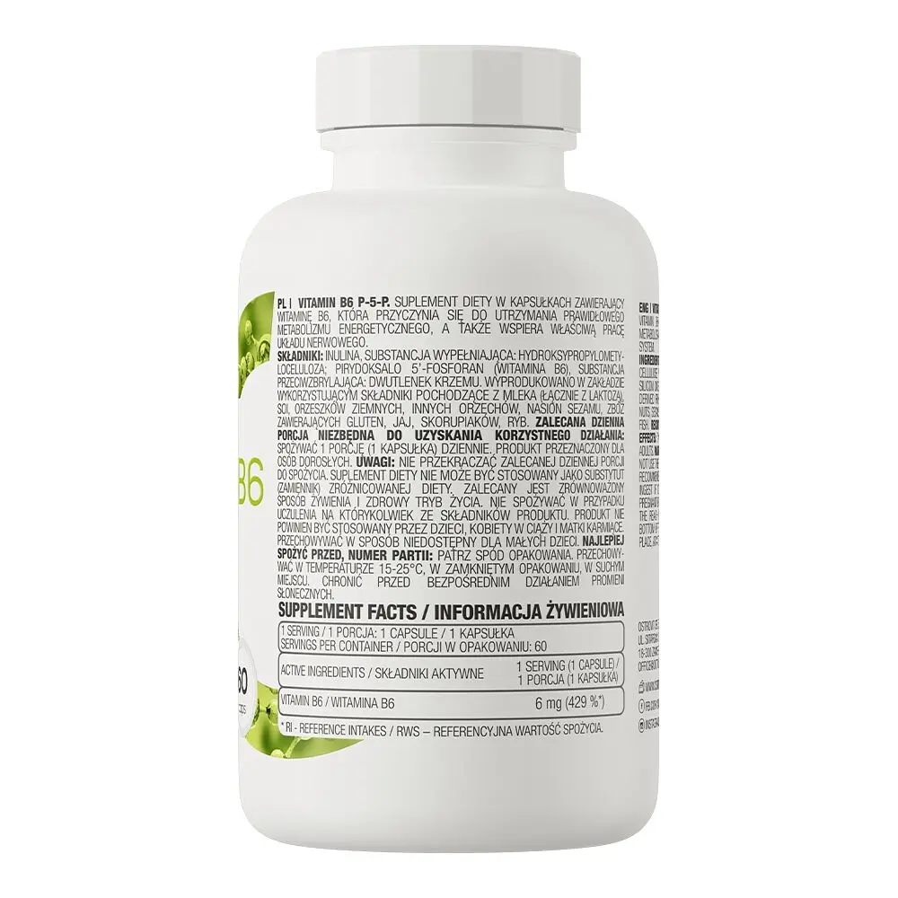 Вітамін В6 OstroVit Vitamin B6 P-5-P, 60 капсул - фото 2