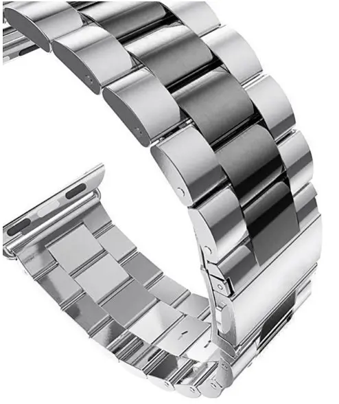 Браслет BeWatch для Apple Watch series 3/4/5/6 із шириною корпусу 38/40мм Duo класичний сталевий Сріблясто-Чорний (1025411) - фото 5