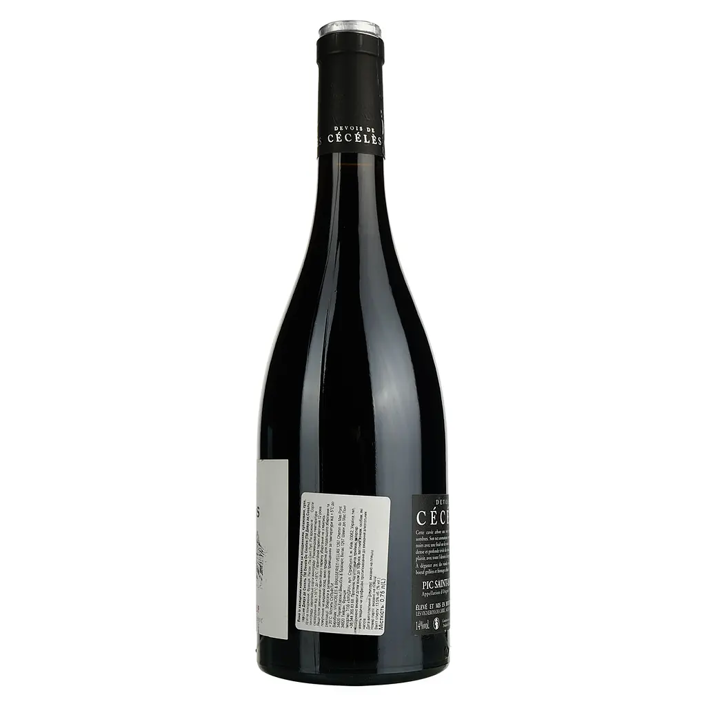 Вино Devois De Ceceles Rouge 2020 AOP Pic Saint Loup, червоне, сухе, 0.75 л - фото 3