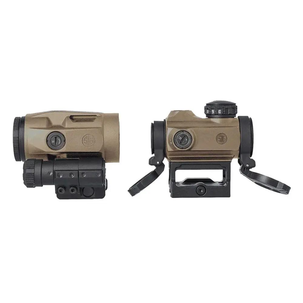 Коліматорний приціл Sig Sauer Romeo-MSR 2MOA red dot зі збільшувачем Juliet3-Micro 1-3X FDE (SORJ72011) - фото 5