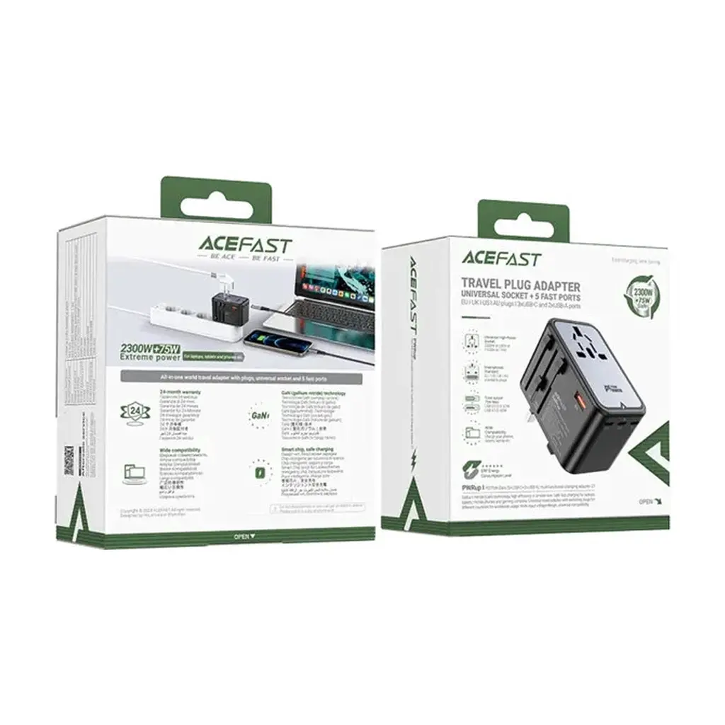Зарядний пристрій Acefast 5xUSB 75W (3xUSB-C + 2xUSB-A) Gan Z1 Fast Charger (6974316282495) - фото 8