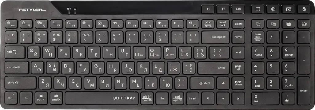 Клавіатура бездротова A4Tech FBK27C AS Black - фото 3