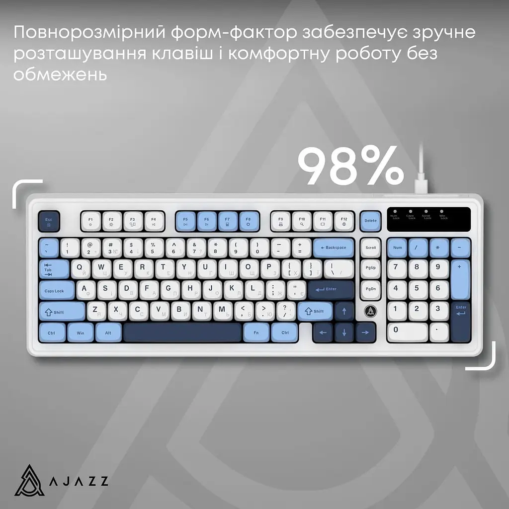 Клавиатура Ajazz AF98 Glacier Blue (AF98-GB) - фото 8
