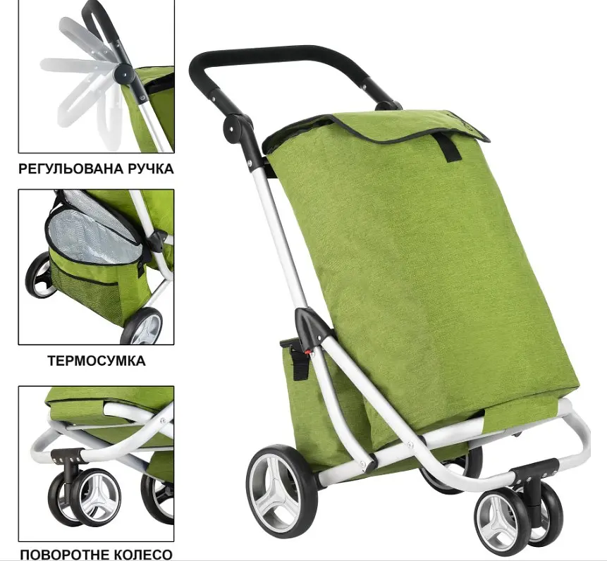 Сумка-візок ShoppingCruiser 3 Wheels Green (650071) - фото 2
