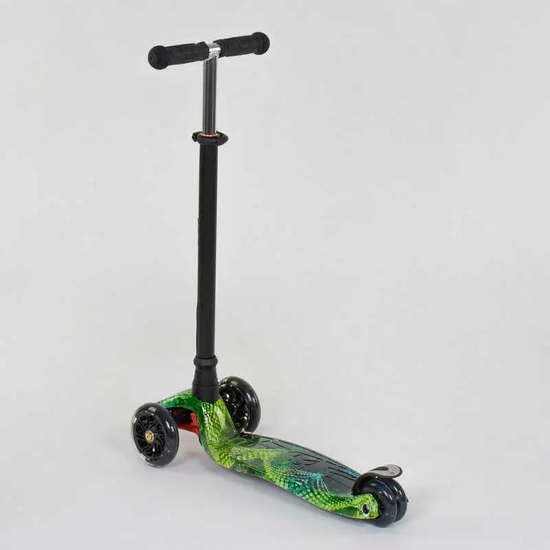 Самокат Best Scooter 59х17х26 см Зелено-чорний 000231415 - фото 4