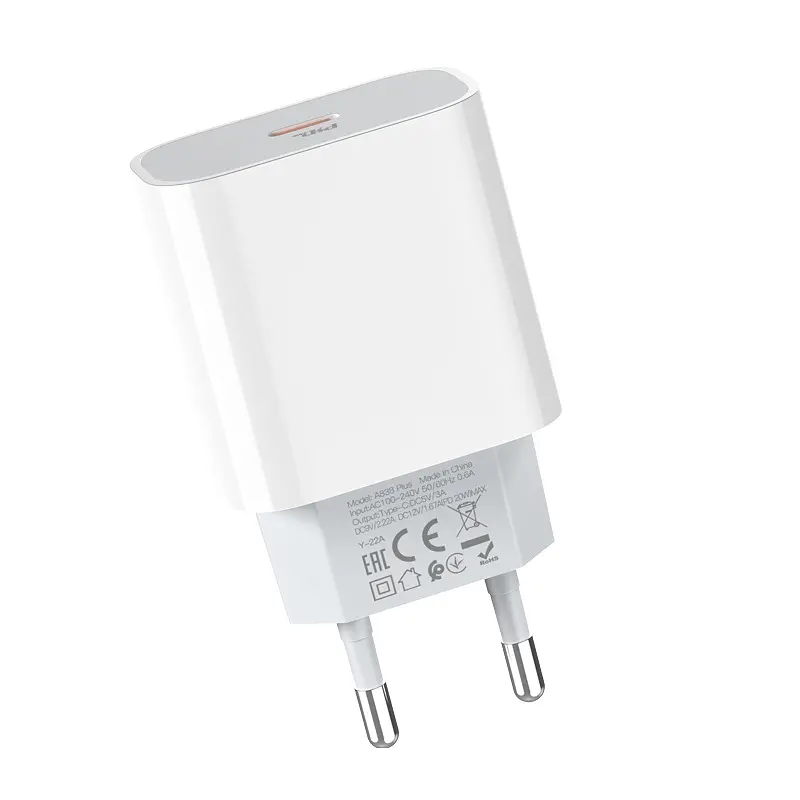 Мережевий зарядний пристрій Avantis A838 Plus QC3.0 (PD 20W)- білий - фото 4