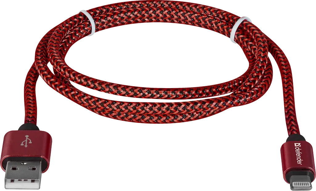 Кабель USB AM-Lightning M, 1.0м, красный, 01-03T PRO Defender - фото 2