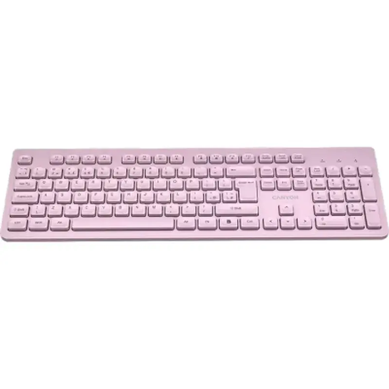 Клавіатура Canyon HKB-W01 Silent Wireless UA Pink (CNS-HKBW01P) - фото 3