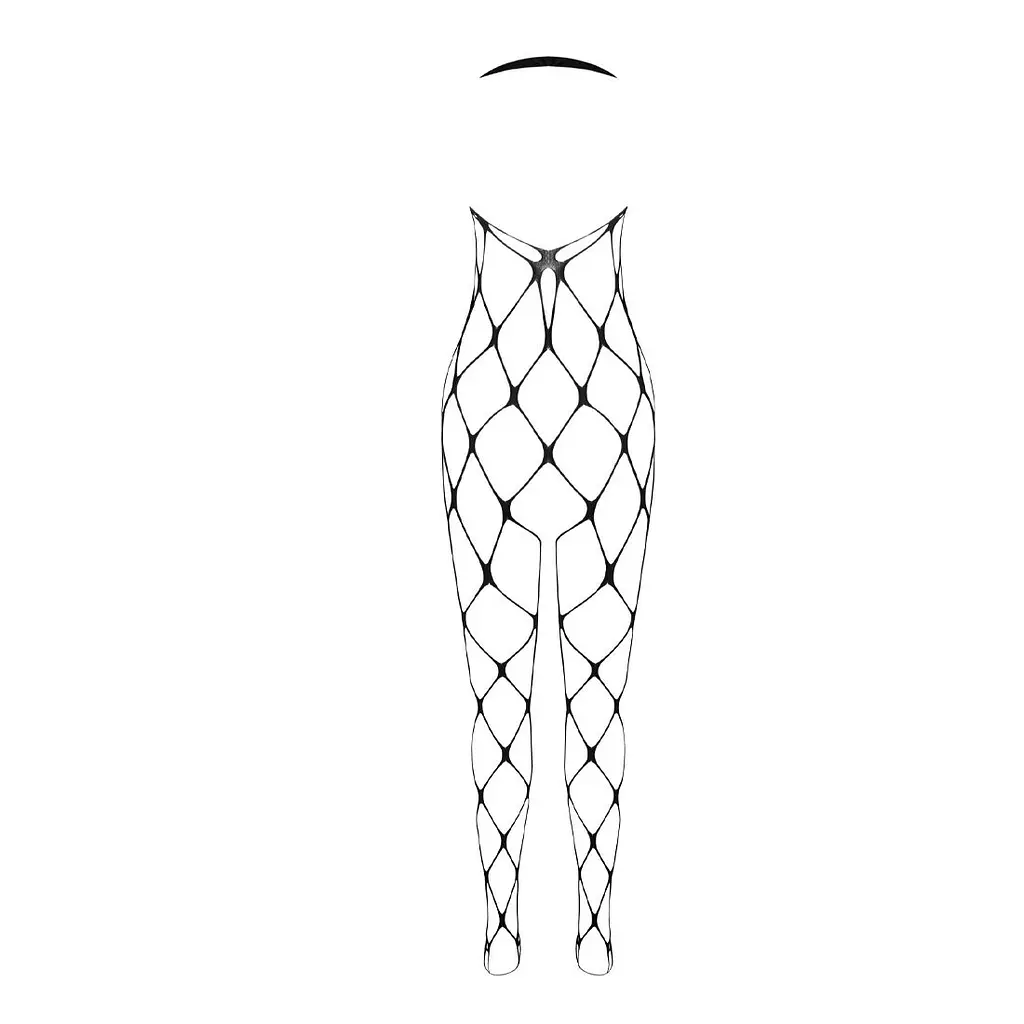 Бодістокінг у дуже велику сітку Passion BS091 black, з доступом - фото 4