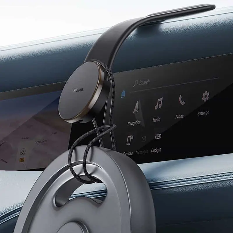 Автодержатель с БЗП Baseus C02 Pro Series Magnetic Wireless Charging Car Mount Cluster (C40156) Black - фото 7