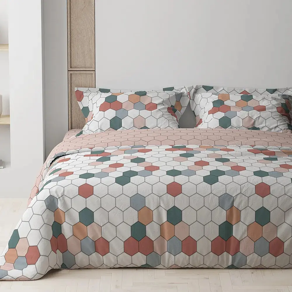 Постільна білизна євро ТЕП Happy Sleep Барвисті стільники 2-03796-28993 200х215 см