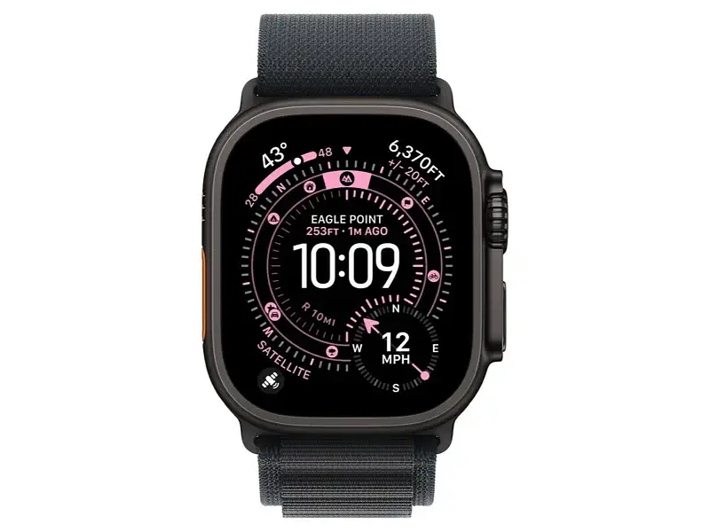 Смарт-годинник Apple Watch Ultra 3 GPS + Cellular 49mm Black Tit. Case w. Black Alpine Loop - Small (MF0Q4) - фото 2