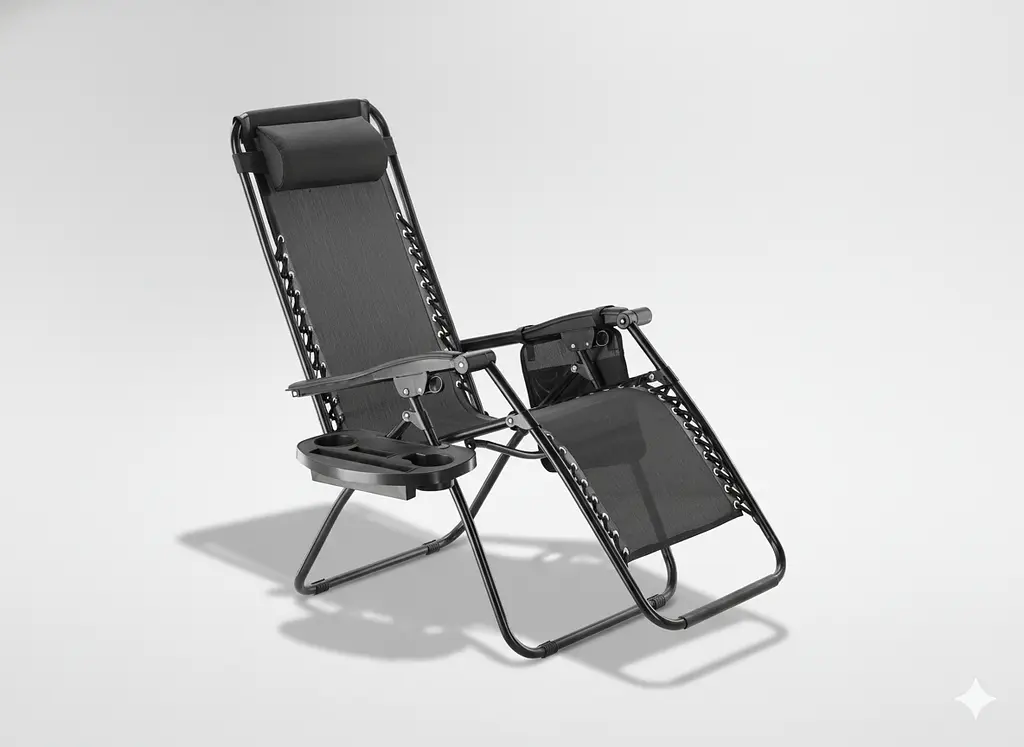 Шезлонг JUMI Relax Black до 130 кг.! - фото 3