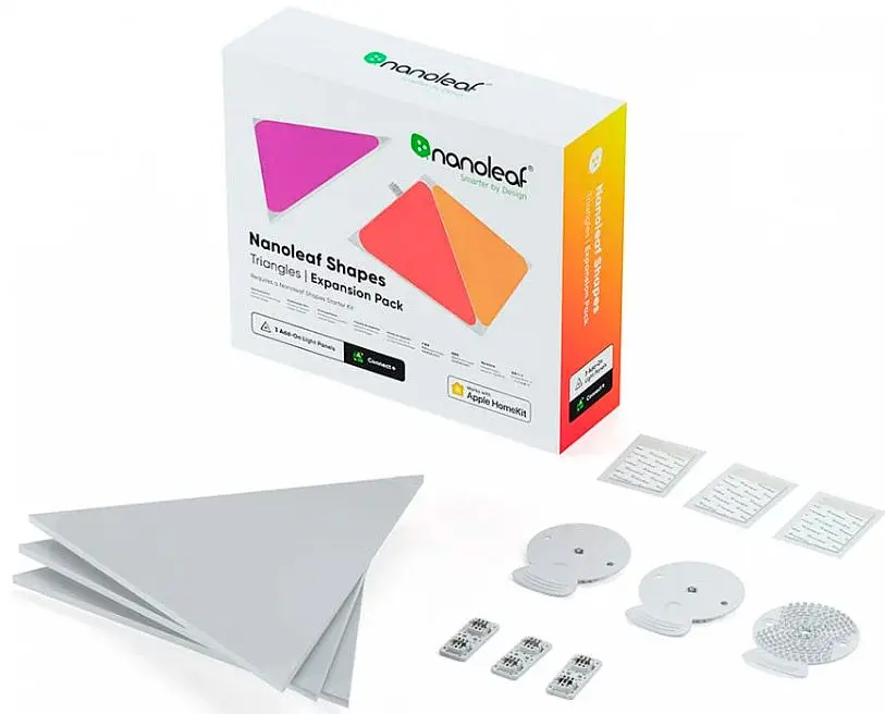 Додаткові панелі Nanoleaf Shapes Triangles Starter Kit Apple Homekit 3 шт [80705] - фото 8