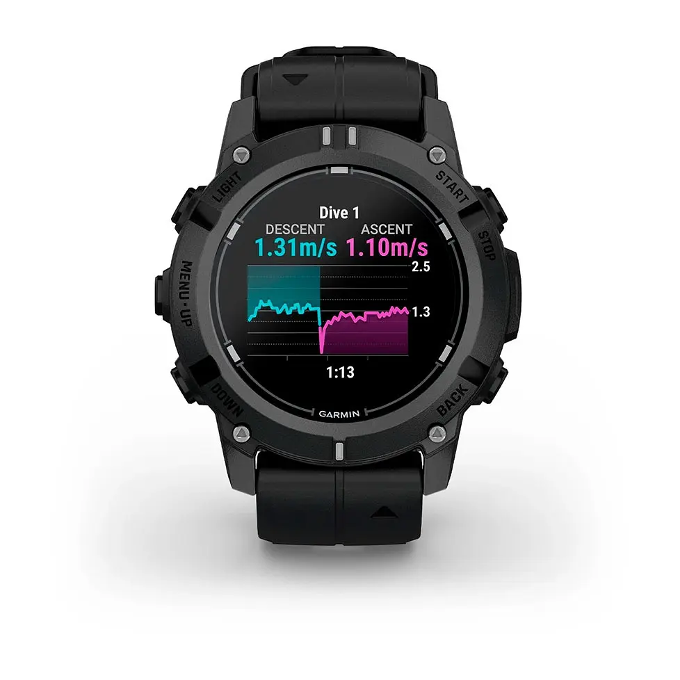 Смарт-годинник Garmin Descent G2 Black with Black Silicone (010-02986-13) - фото 6