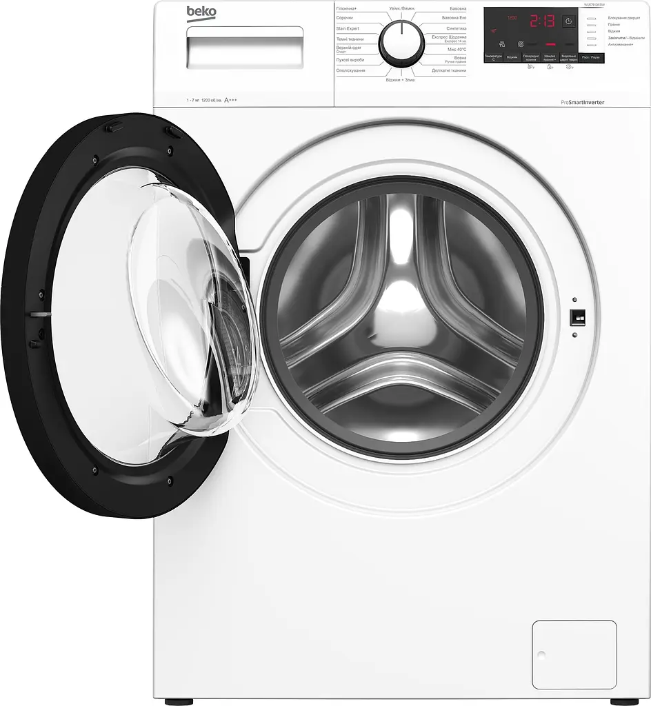 Пральна машина Beko з фронтальним завантаженням (WUE7612IXBW) - фото 3