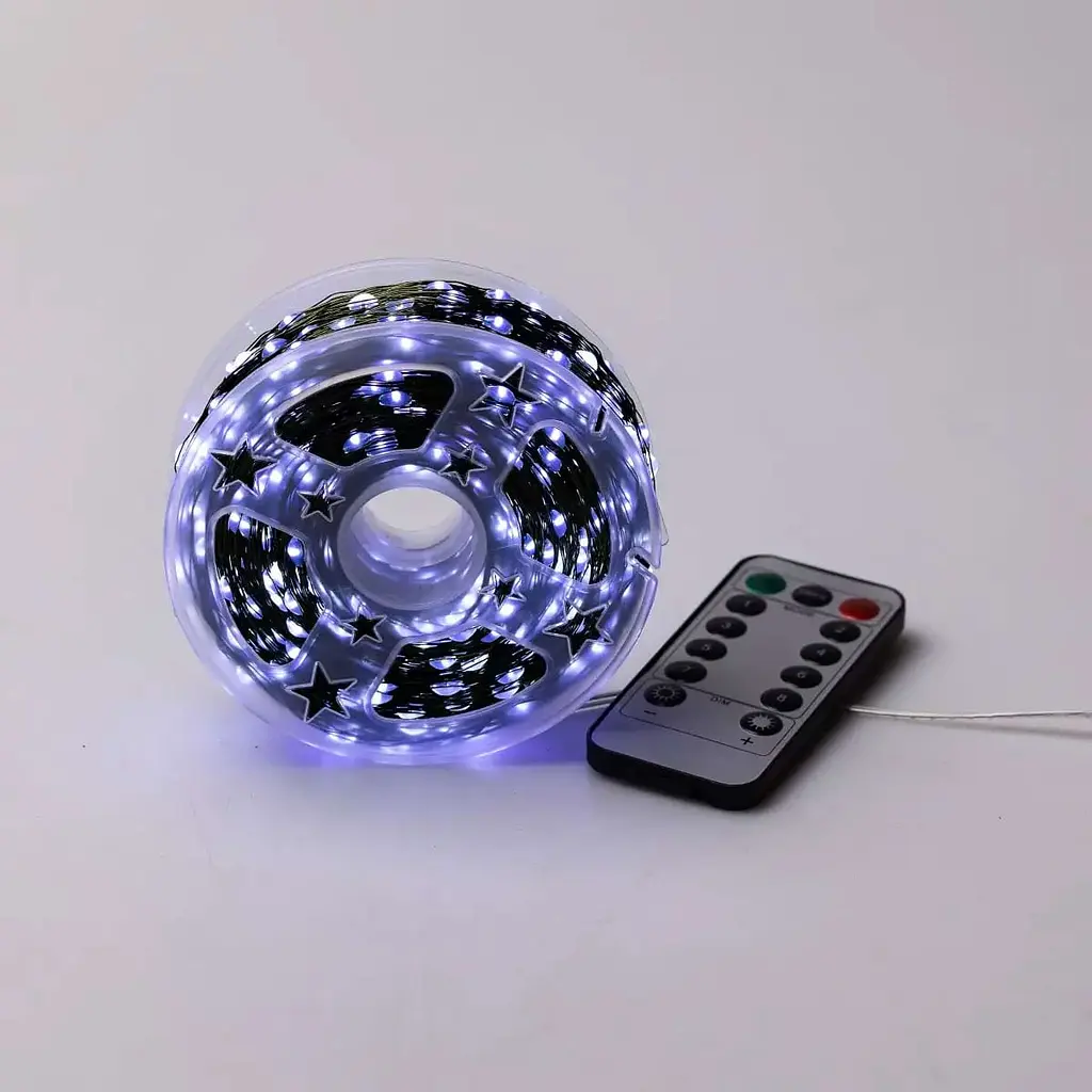 Гірлянда Роса GarlandoPro нитка GarlandoPro 1000 LED довжина 100 м з пультом від мережі зелена, білий (1000L100MGW) - фото 9