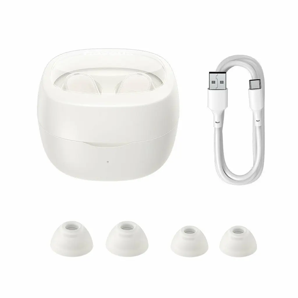 Бездротові навушники Baseus Bowie WM02 True Wireless Earphones кремово-білий (37403 creamy white) - фото 4