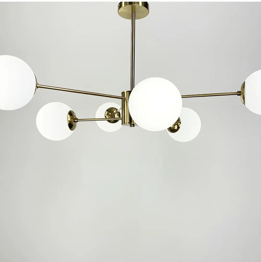 Потолочная люстра Right Selection на 6 плафонов Line.F CD 111/6 AB - фото 2