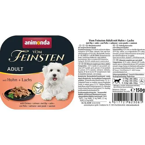 Вологий корм для собак Animonda Vom Feinsten delicious sauce Adult with Chicken + salmon з куркою та лососем, 150 г - фото 2