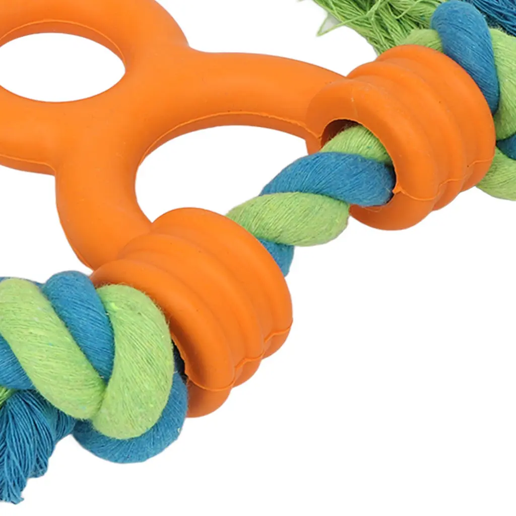 Іграшка-канат для собак Derby Dog Rope Toy with TPR Tug Handle - фото 5